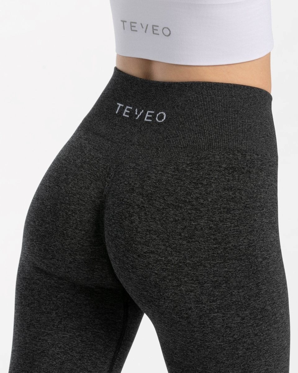 TEVEO Timeless Scrunch Leggings Ciemny Szare | 23674RFDZ