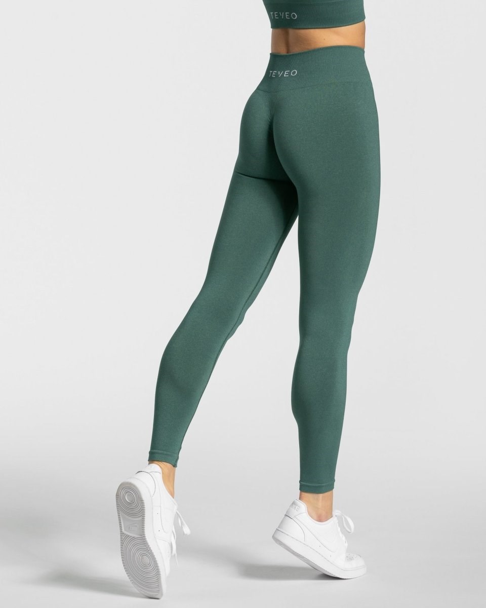 TEVEO Timeless Scrunch Leggings Ciemny Zielone | 76512YEZA