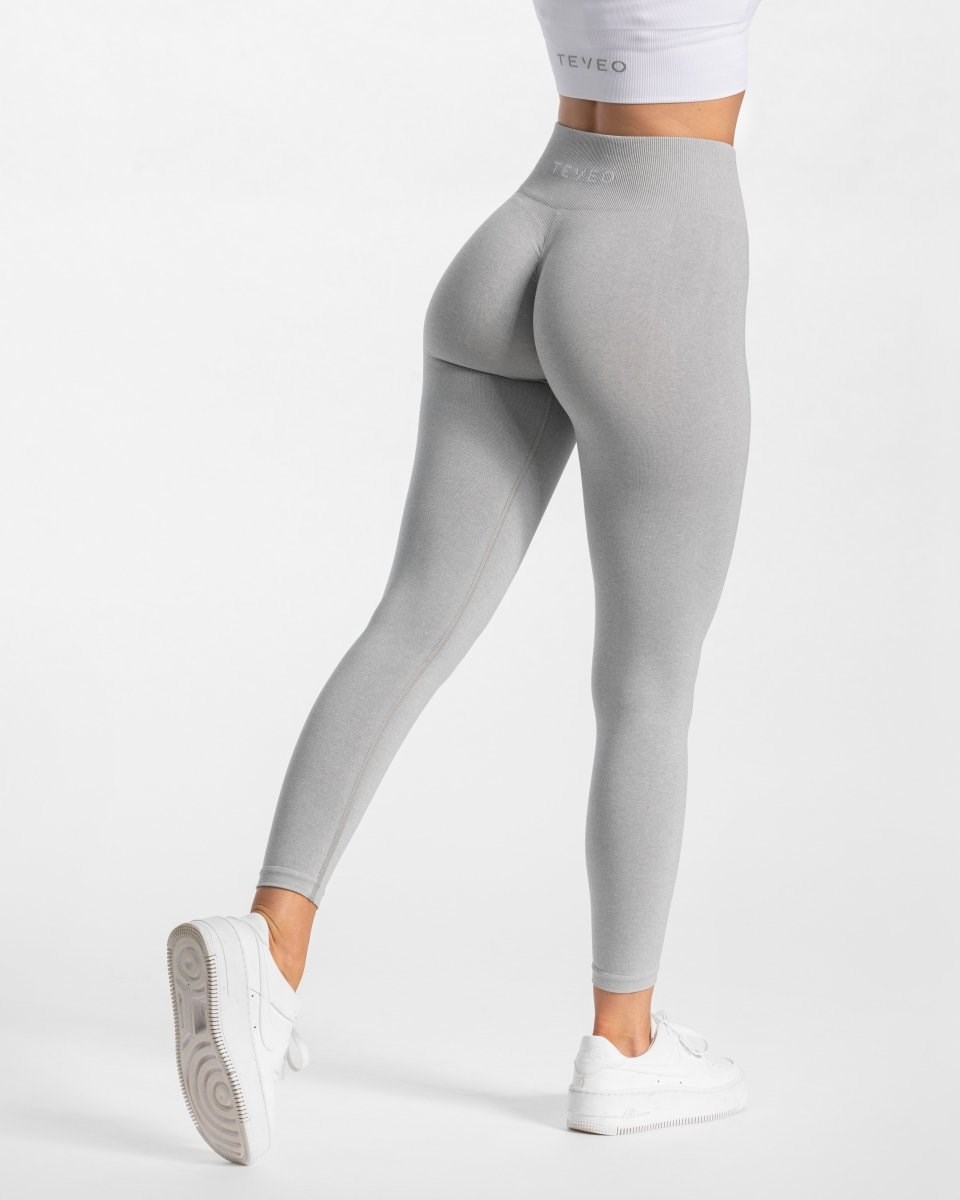 TEVEO Timeless Scrunch Leggings Głęboka Szare | 12730XNDJ