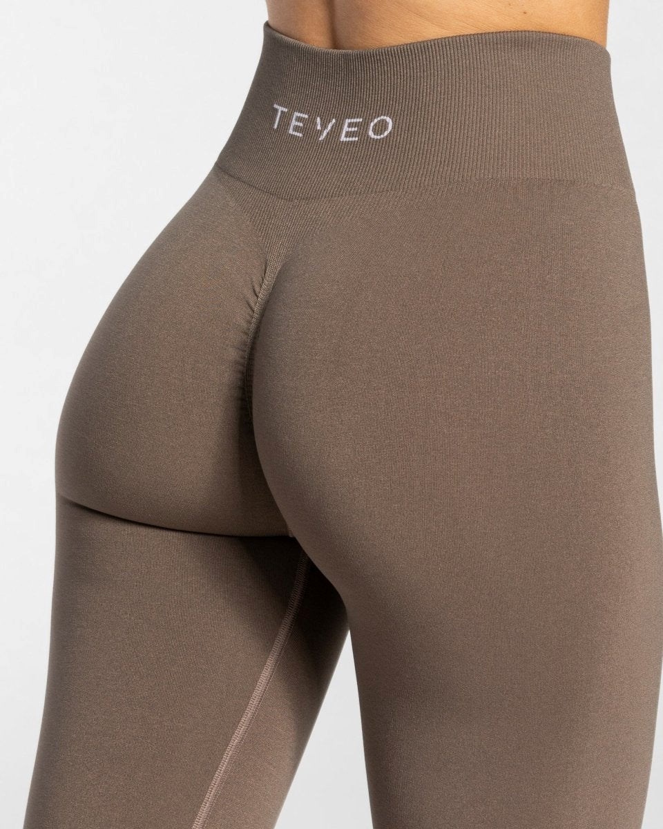 TEVEO Timeless Scrunch Leggings Taupe | 81043ZNEB