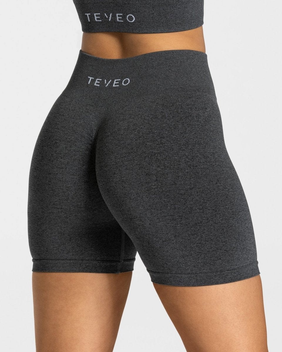 TEVEO Timeless Scrunch Shorts Ciemny Szare | 40315EPSF