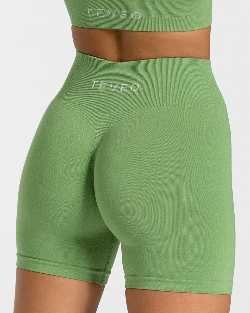 TEVEO Timeless Scrunch Shorts Oliwkowe | 37641RXDZ