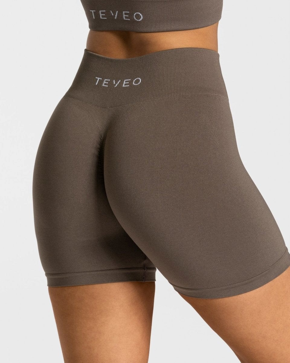 TEVEO Timeless Scrunch Shorts Taupe | 82095EUTG