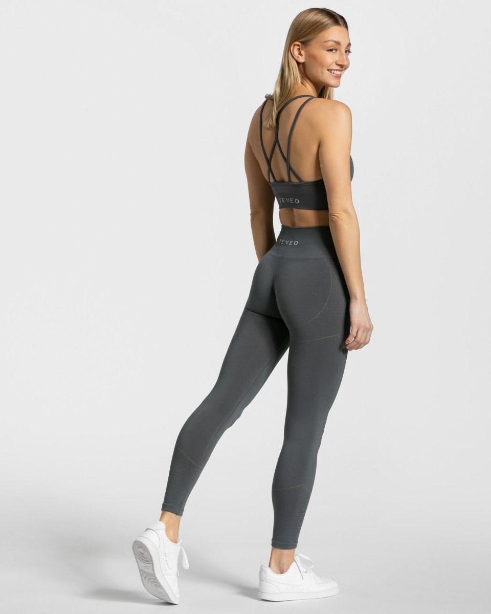 TEVEO True Leggings Ciemny Szare | 40932JAVS