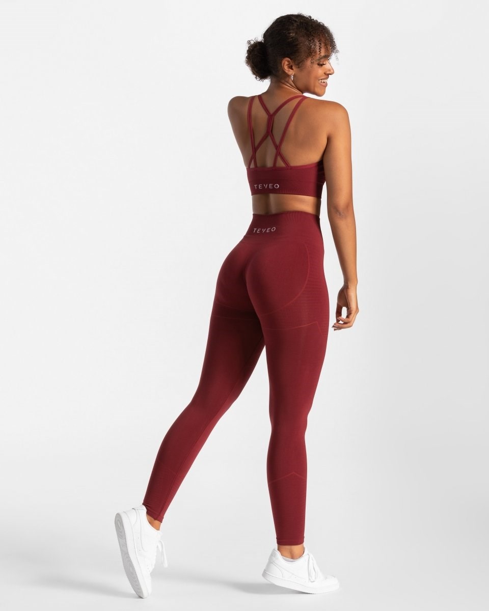 TEVEO True Leggings Czerwone | 39246YCWN