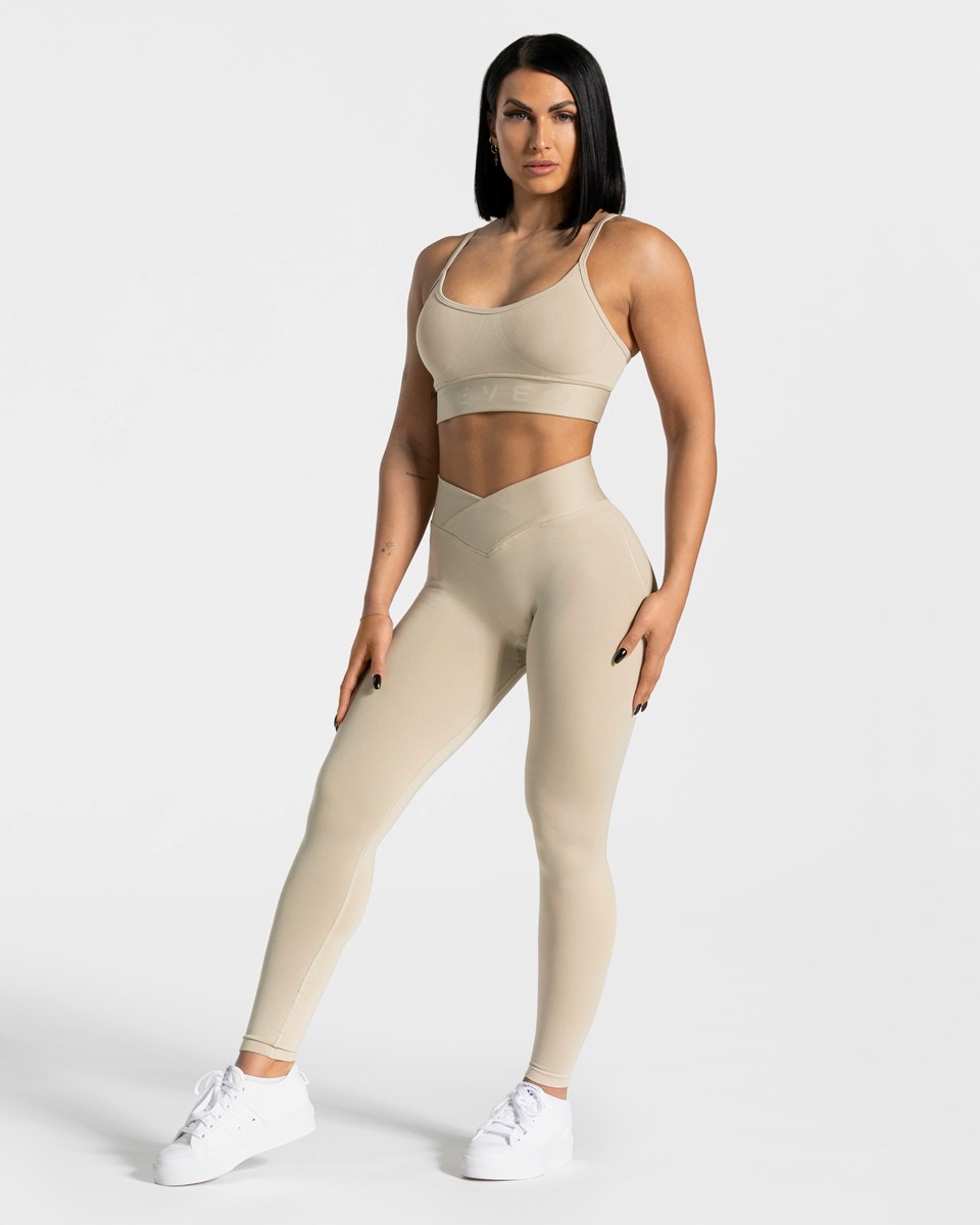 TEVEO V-Shape Leggings Sand | 18794VTXL