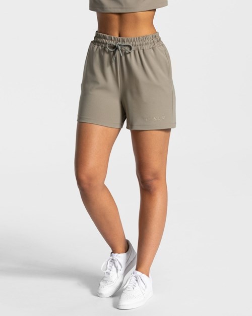 TEVEO Charming Oversized Shorts Khaki | 97328SUCH