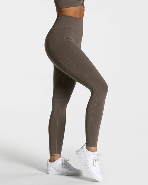 TEVEO Focus Scrunch Leggings Taupe | 64701AZYE