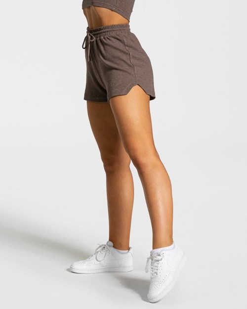 TEVEO Lounge Shorts Ciemny Brązowe | 87914WXTL