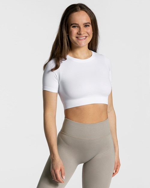 TEVEO Sensation Crop Top Białe | 59403NCML