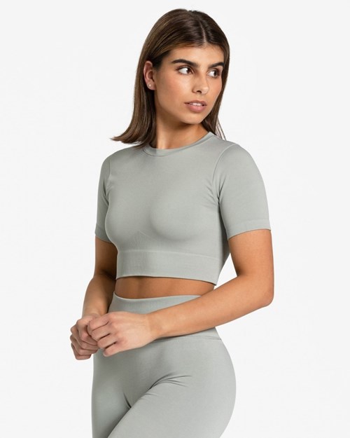 TEVEO Sensation Crop Top Gray | 98732IMBC