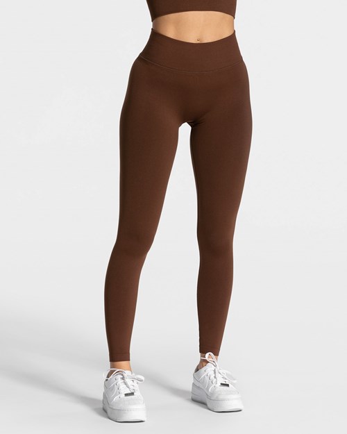 TEVEO Statement Scrunch Leggings Kaffee | 35028PGVU