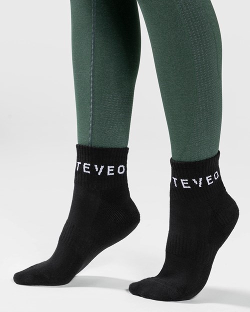 TEVEO TEVEO Ankle Socken (2er) Czarne | 63205UYSP