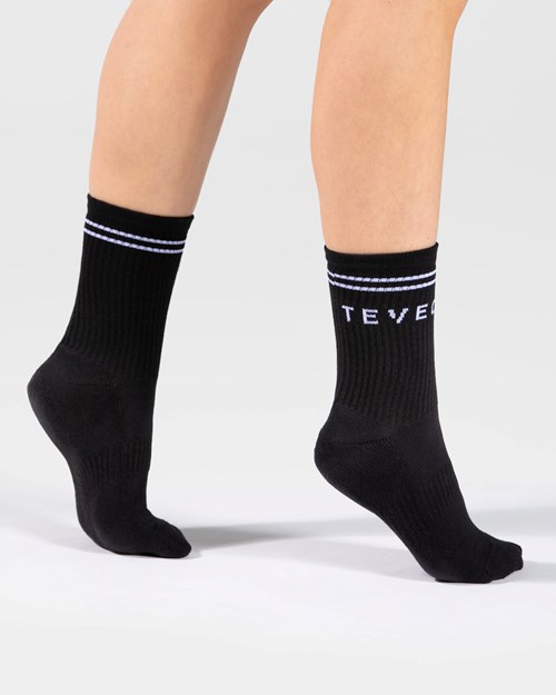 TEVEO TEVEO Crew Socken (2er) Czarne | 03481RMGB