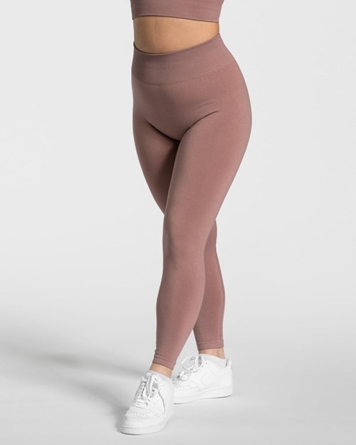 TEVEO Timeless Scrunch Leggings Różowe | 73806RZIV